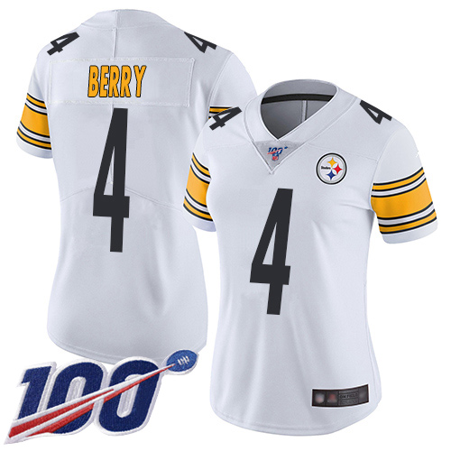 Women Pittsburgh Steelers Football 4 Limited White Jordan Berry Road 100th Season Vapor Untouchable Nike NFL Jersey